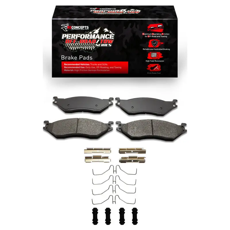 R1 2004-2020 Coachmen Aurora Front/Rear Performance Off-Road/Tow Brake Pads & Hardware Kit 1