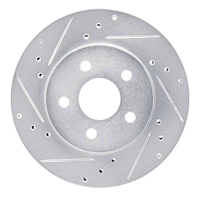 R1 82-82 Buick Century Front Left Drilled & Slotted Silver Brake Rotor 1