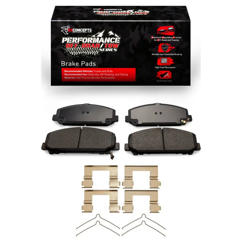R1 2005-2024 Infiniti Qx80 Front Performance Off-Road/Tow Brake Pads & Hardware Kit 1