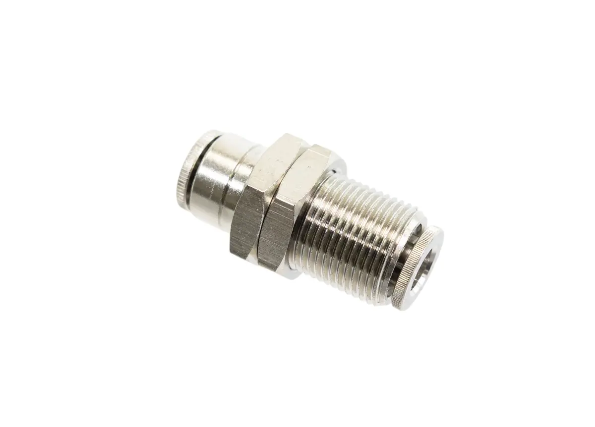 Push-To-Connect 1/4" Od Tube Bulkhead Fitting 1