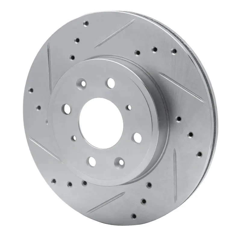 R1 15-20 Honda Fit (Mexico) Front Left Drilled & Slotted Silver Brake Rotor 2