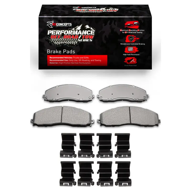 R1 2011-2022 Ford F-350 Super Duty 2Wd Front Performance Off-Road/Tow Brake Pads & Hardware Kit 1