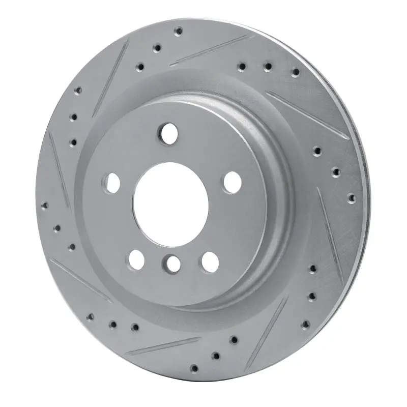 R1 16-26 Bmw 228I Gran Coupe Rear Left Drilled & Slotted Silver Brake Rotor 2