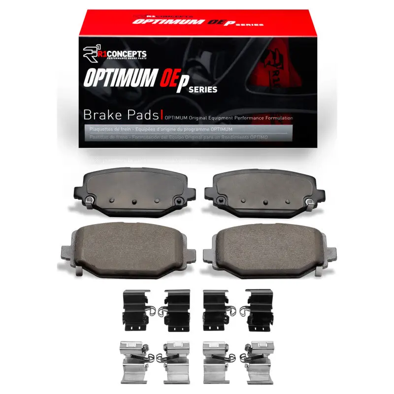 R1 12-20 Chrysler Town & Country Rear Optimum Oe Brake Pads & Hardware Kit 1