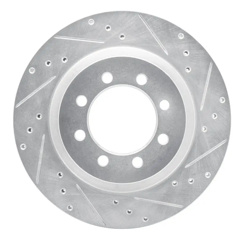 R1 68-76 Ford F-350 2Wd (Excl Super Duty) Front Right Drilled & Slotted Silver Brake Rotor 1