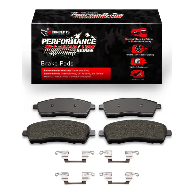 R1 99-05 Ford F-250 4Wd (Super Duty) Rear Performance Off-Road/Tow Brake Pads & Hardware Kit 1