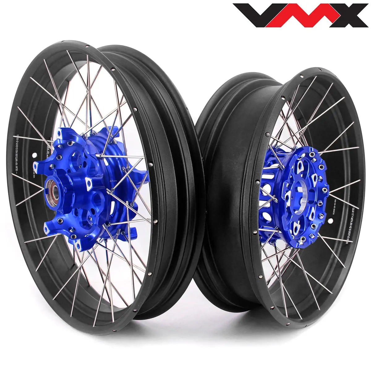 Vmx 19" 17" Inch Tubeless Rims For Bmw R1200gs R1200gs Adventure 2013-2020 Blue Hub & Black Rim 1