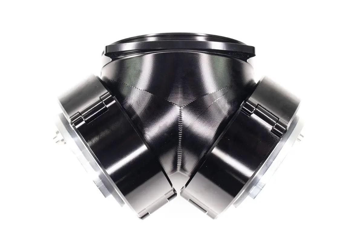Attachment Only: Billet 'Y' Connection W/ 3" Quick Seals For Icon 102Mm - Black 10-14016Blk 1