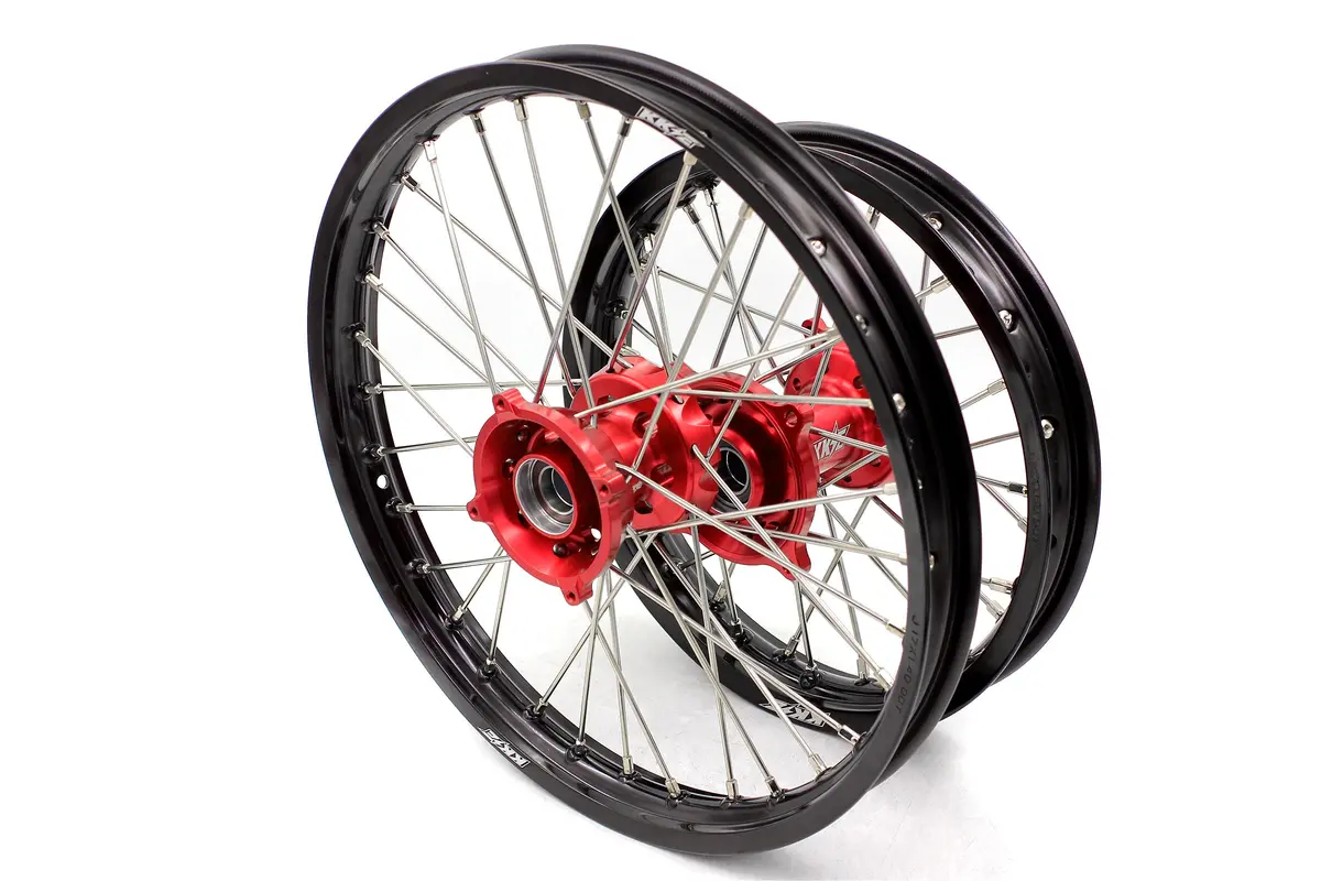 Kke 17"*1.4/14"*1.6 Spoked Small Kid's Wheels Set For Ktm Sx 85 2003-2020 Red Hub 2