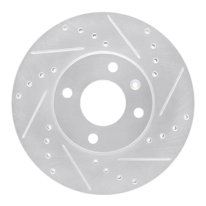 R1 16-22 Chevrolet Spark (Usa/Canada) Front Right Drilled & Slotted Silver Brake Rotor 1