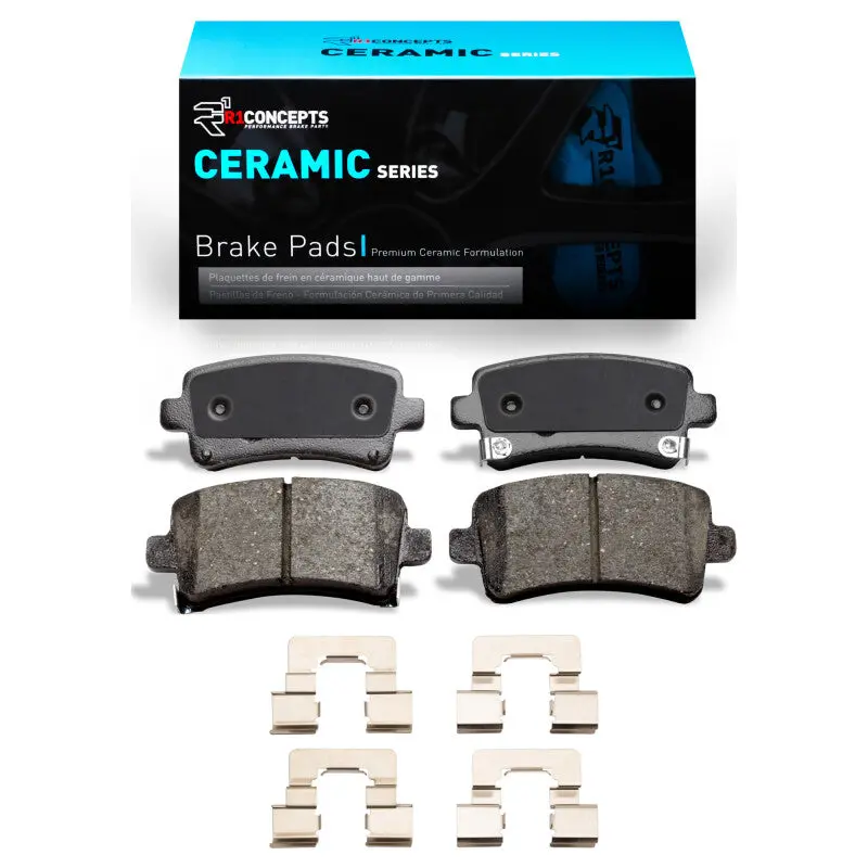 R1 11-16 Buick Lacrosse Rear Ceramic Brake Pads & Hardware Kit 1