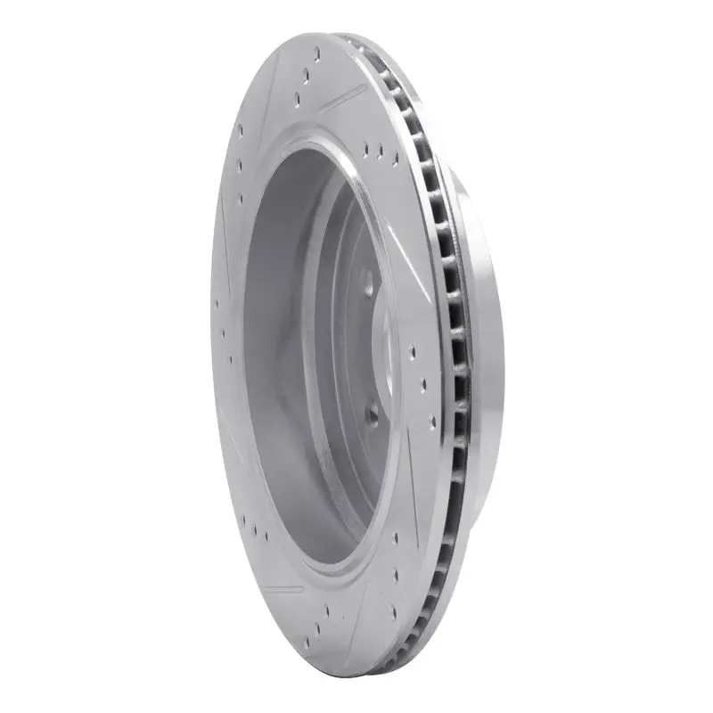 R1 05-07 Land Rover Lr3 Rear Right Drilled & Slotted Silver Brake Rotor 2