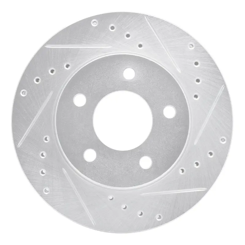 R1 01-07 Buick Rendezvous Front Right Drilled & Slotted Silver Brake Rotor 1