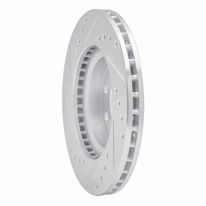 R1 90-93 Asuna Sunfire Front Right Drilled & Slotted Silver Brake Rotor 2