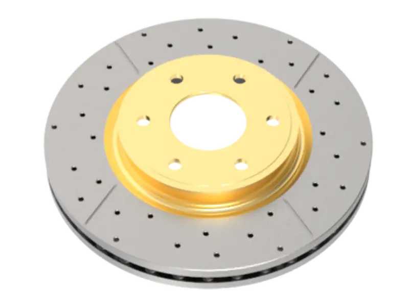 Dba 07-21 Ford Expedition Front Street Series Drilled & Slotted Rotor W/Gold Hat 1