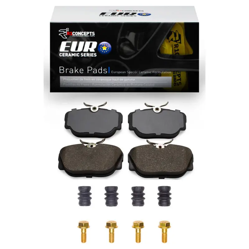R1 94-04 Land Rover Range Rover Rear Euro Ceramic Pads & Hardware Kit 1