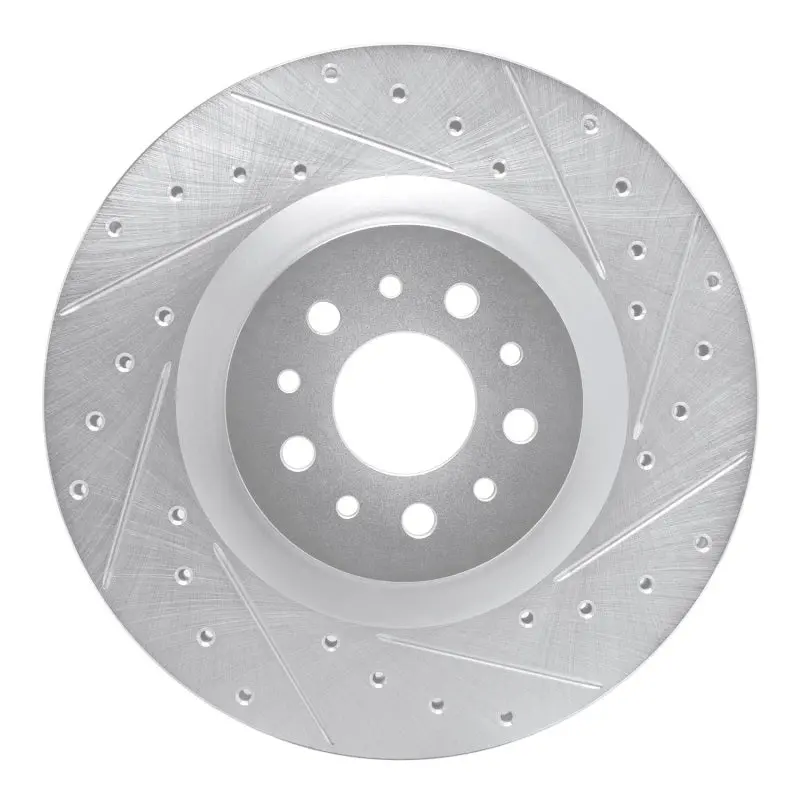 R1 15-22 Ram Promaster City Front Right Drilled & Slotted Silver Brake Rotor 1