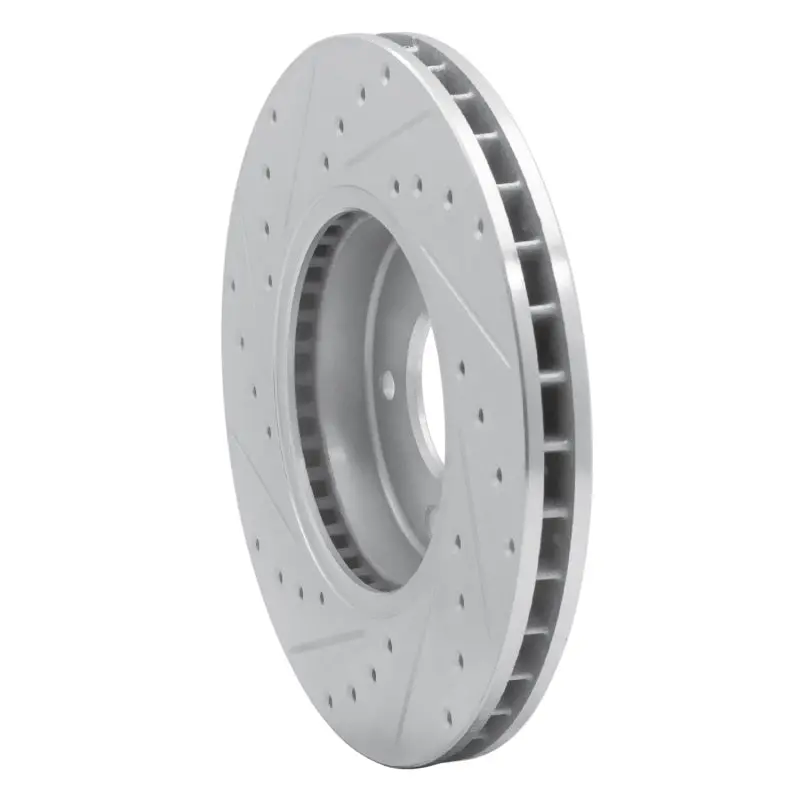 R1 97-03 Jaguar Xk8 Front Right Drilled & Slotted Silver Brake Rotor 2