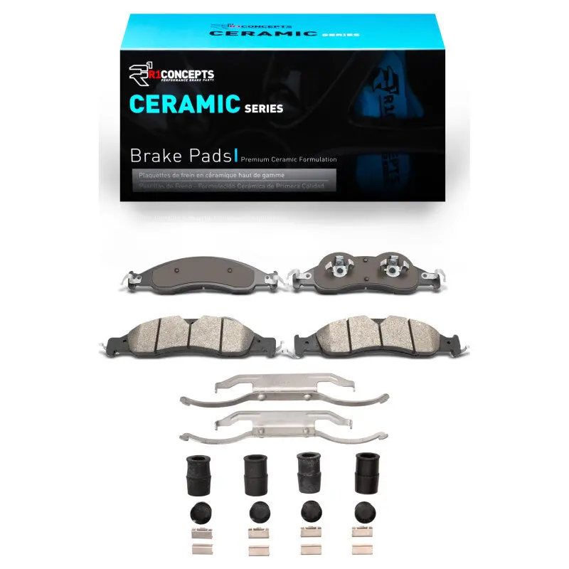 R1 07-09 Ford Expedition Front Ceramic Pads & Hardware Kit 1