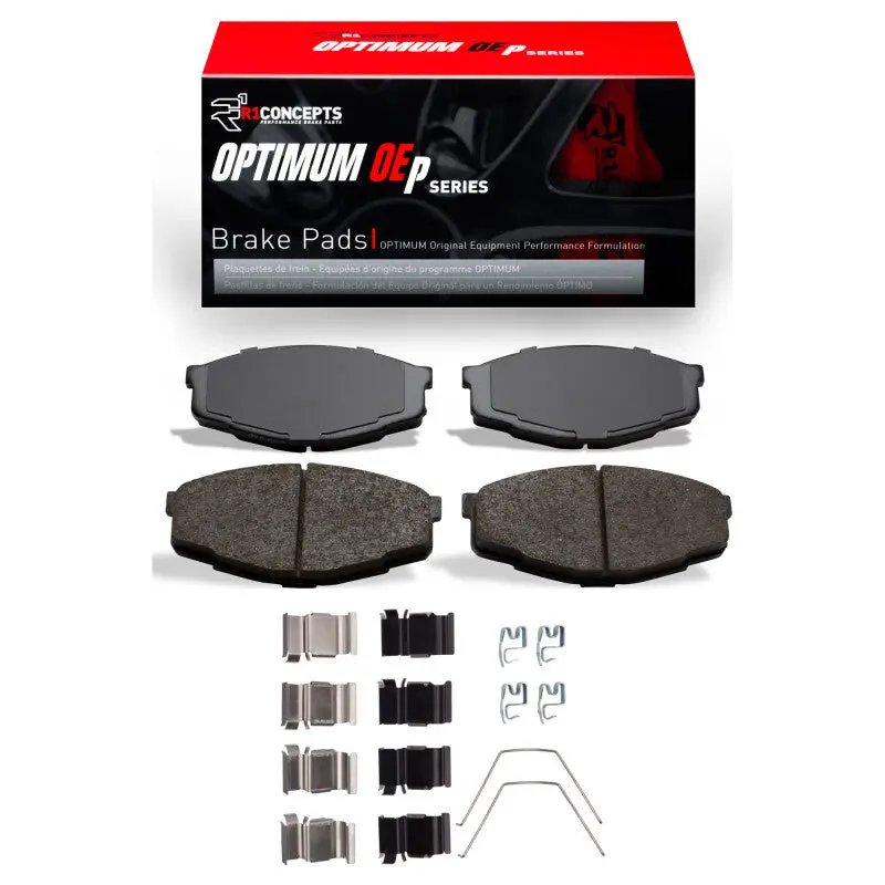 R1 81-95 Toyota Cressida Front Optimum Oe Brake Pads & Hardware Kit 1