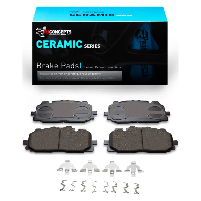 R1 17-17 Audi Q7 Front Ceramic Pads & Hardware Kit 1