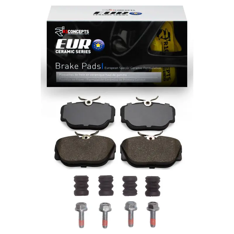 R1 83-91 Bmw 325Es Front Euro Ceramic Pads & Hardware Kit 1