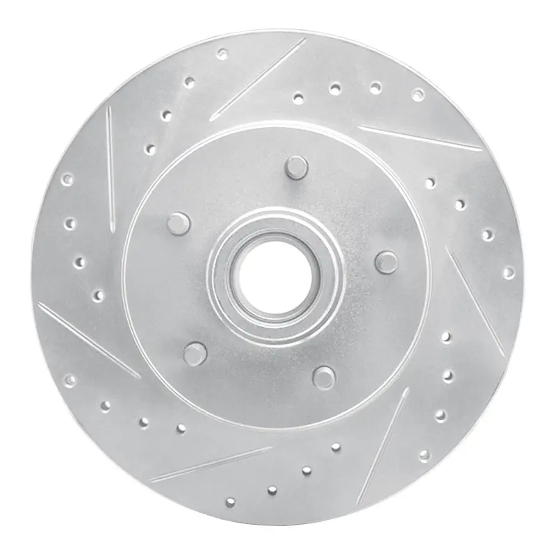 R1 1991-1996 Buick Roadmaster Front Left Drilled & Slotted Silver Brake Rotor 1
