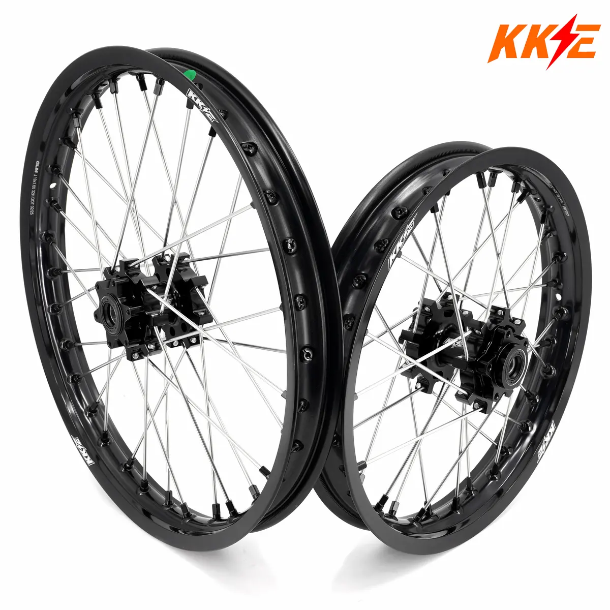 Kke Factory Stock Kke 1.6*19" & 1.85*16" Wheels Rims Fit Talaria Sting Mx5 Electric Dirtbike Black 1