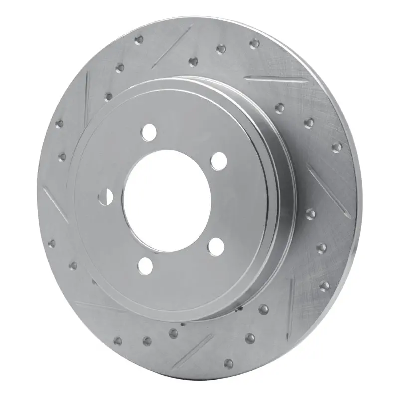 R1 02-10 Ford Explorer Sport Trac Rear Left Drilled & Slotted Silver Brake Rotor 2
