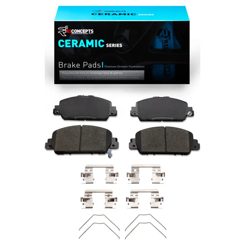 R1 13-25 Honda Accord Coupe Front Ceramic Brake Pads & Hardware Kit 1