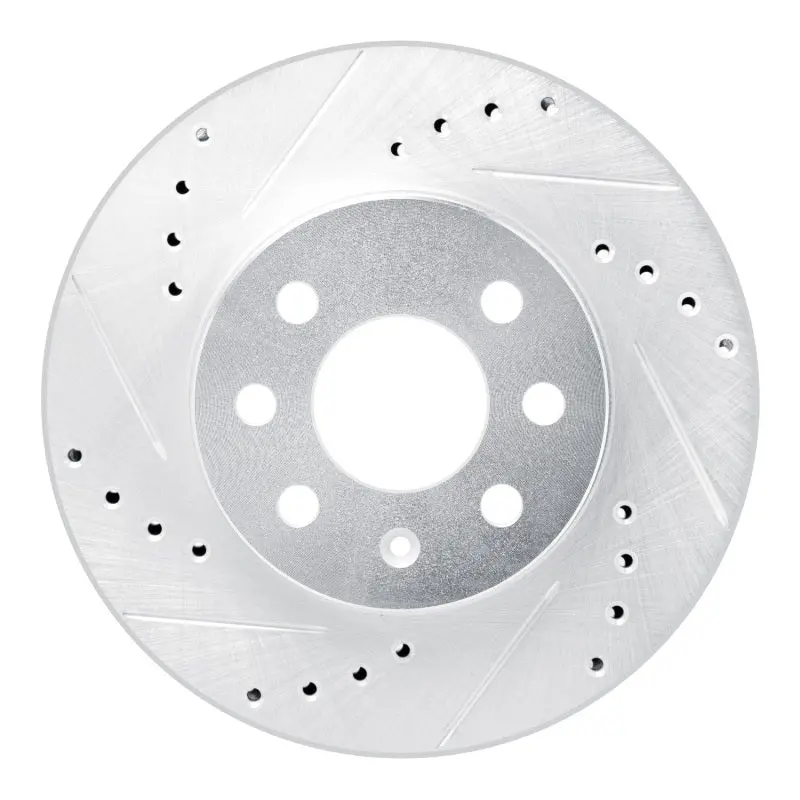R1 99-99 Daewoo Nubira Front Left Drilled & Slotted Silver Brake Rotor 1