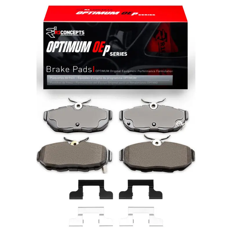R1 2005-2014 Ford Mustang Rear R1 Optimum Oe Pads & Hardware Kit 1