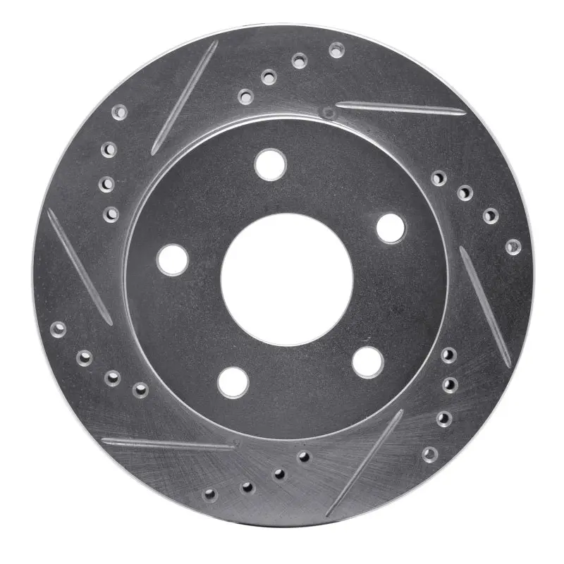 R1 90-97 Ford Aerostar Right Front Drilled & Slotted Silver Brake Rotor 1
