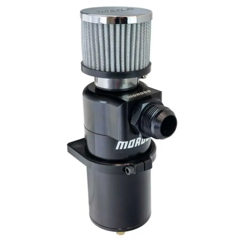 Moroso Single Inlet Black -16An Billet Breather Tank Catch Can 1