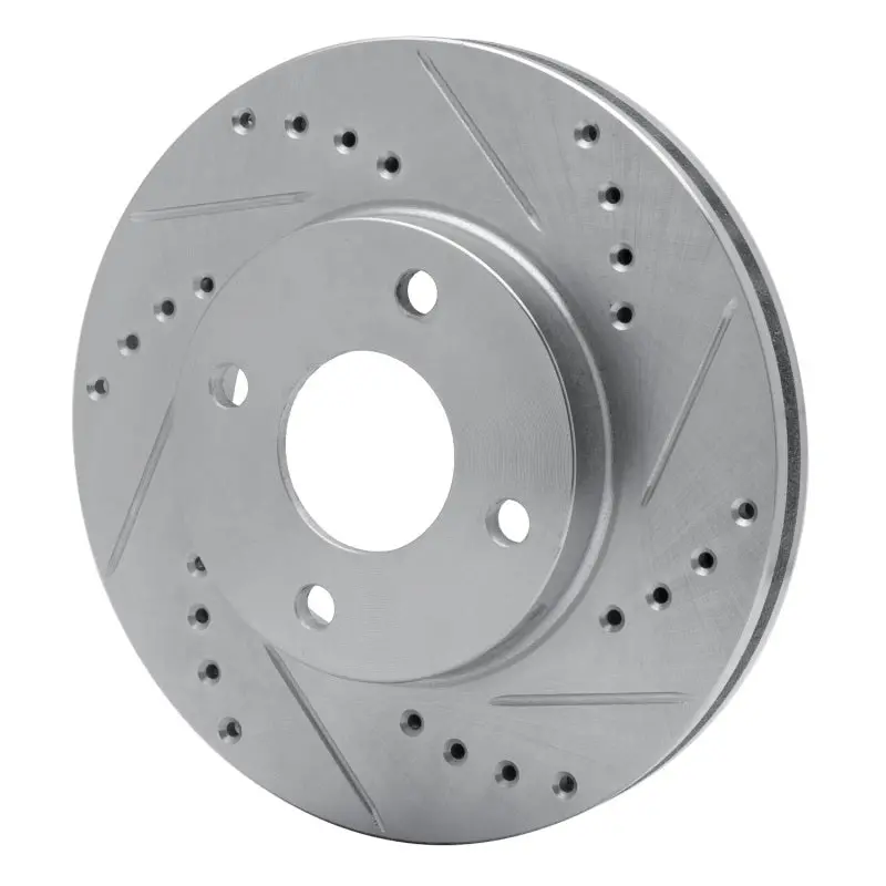 R1 95-04 Ford Contour Front Right Drilled & Slotted Silver Brake Rotor 2