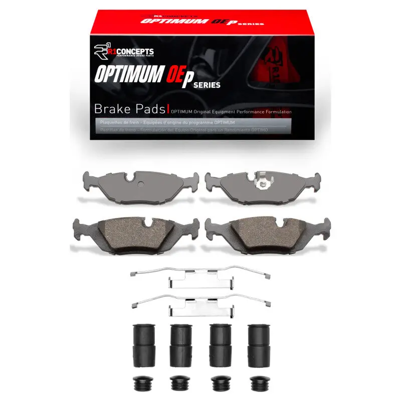 R1 81-91 Bmw 325Ix Rear Optimum Oe Pads & Hardware Kit 1