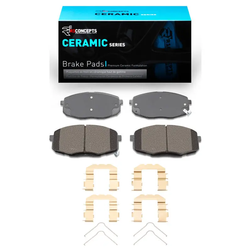 R1 09-13 Hyundai Elantra Front Ceramic Pads & Hardware Kit 1