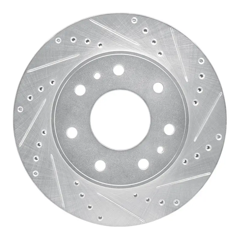 R1 09-09 Ford F-150 4Wd Front Right Drilled & Slotted Silver Brake Rotor 1