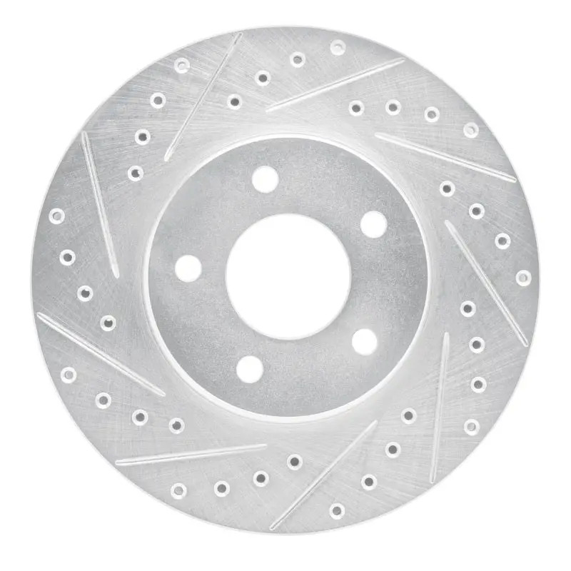 R1 01-07 Buick Rendezvous Front Left Drilled & Slotted Silver Brake Rotor 1