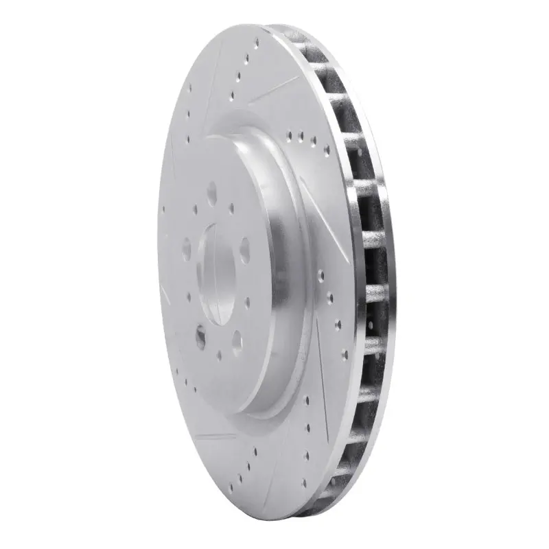 R1 04-07 Volvo S60 Rear Left Drilled & Slotted Silver Brake Rotor 2