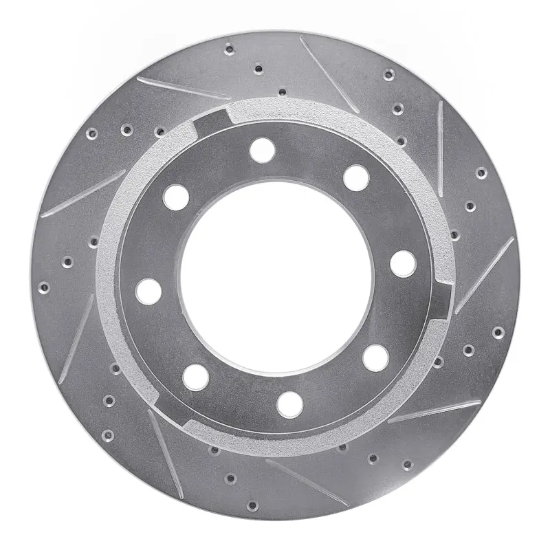 R1 11-22 Ford F-350 Super Duty 2Wd Rear Right Drilled & Slotted Silver Brake Rotor 1