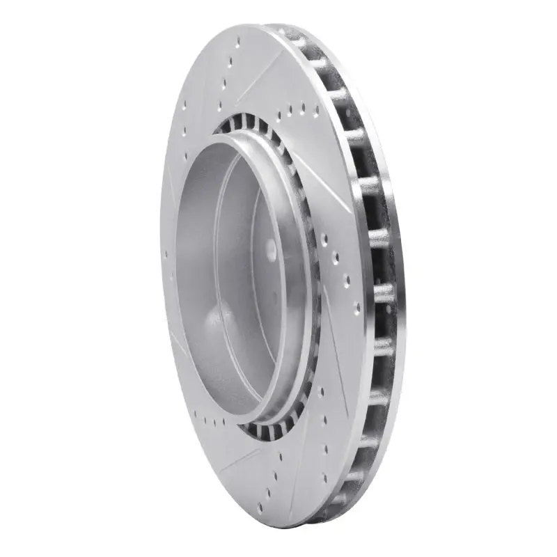 R1 04-07 Volvo S60 Rear Right Drilled & Slotted Silver Brake Rotor 2