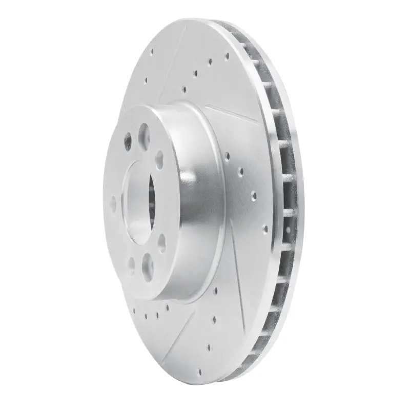 R1 98-02 Ford Crown Victoria Front Left Drilled & Slotted Silver Brake Rotor 2