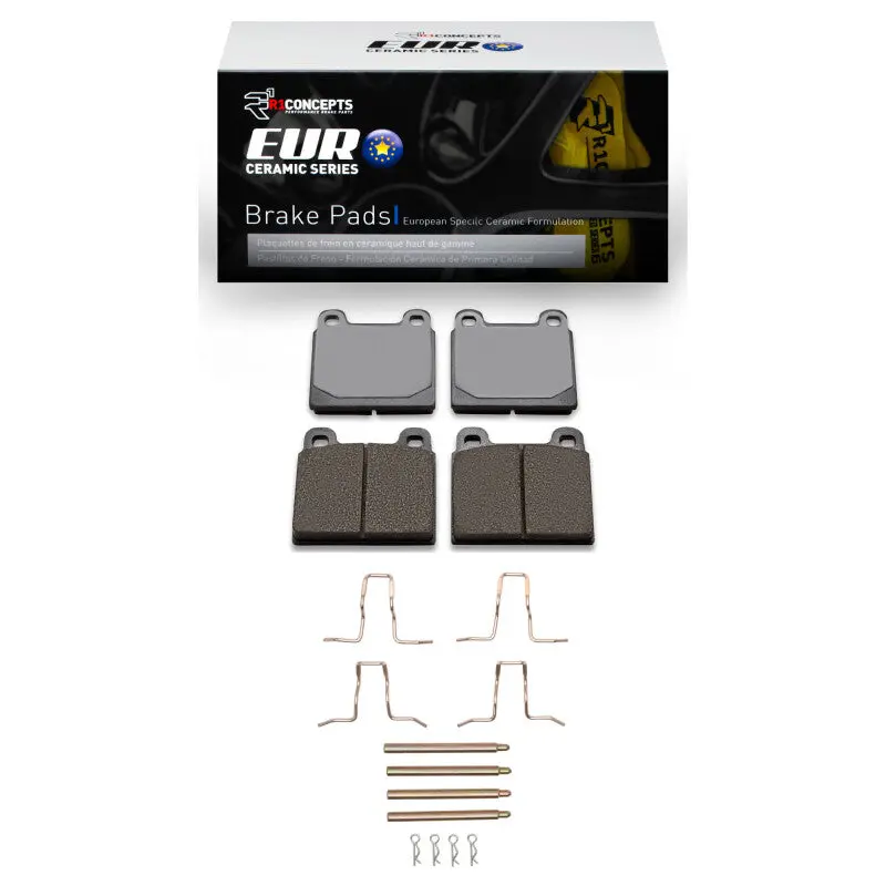 R1 63-76 Mercedes-Benz 230 Front Euro Ceramic Pads & Hardware Kit 1
