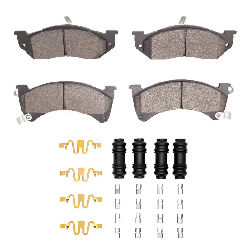 R1 88-90 Chrysler Dynasty Front Semi Met Pads & Hardware Kit 1