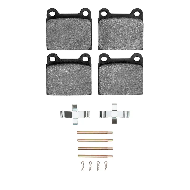 R1 67-91 Mercedes-Benz 230 Rear Semi Met Pads & Hardware Kit 1