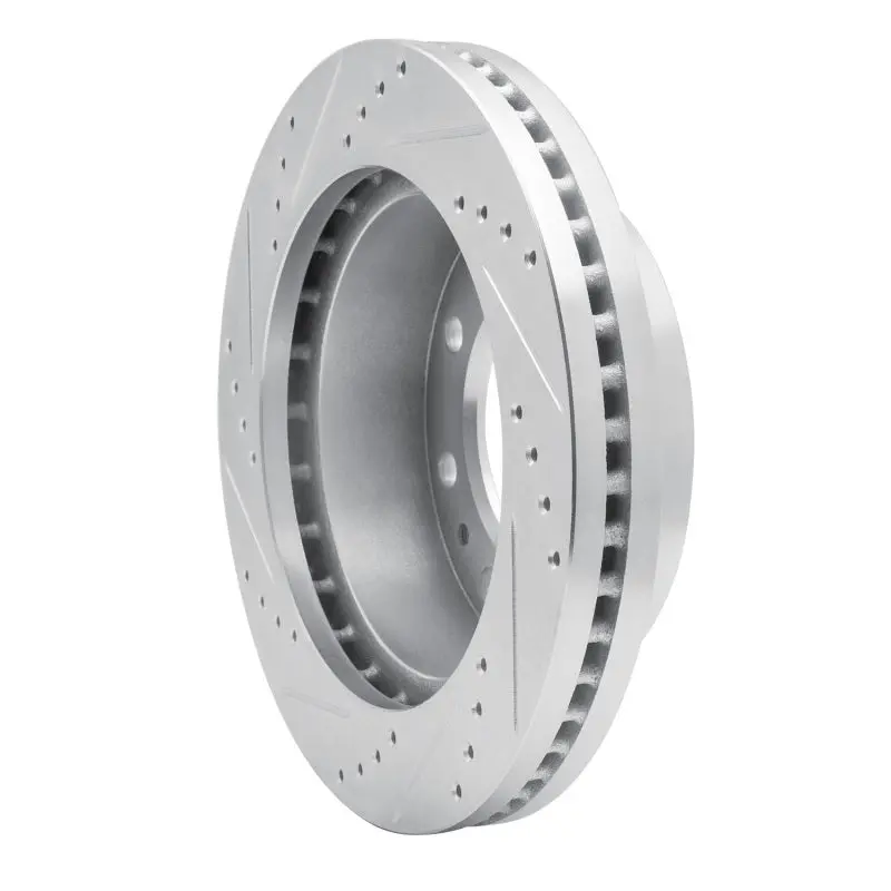 R1 94-99 Dodge Ram 2500 Front Right Drilled & Slotted Silver Brake Rotor 2