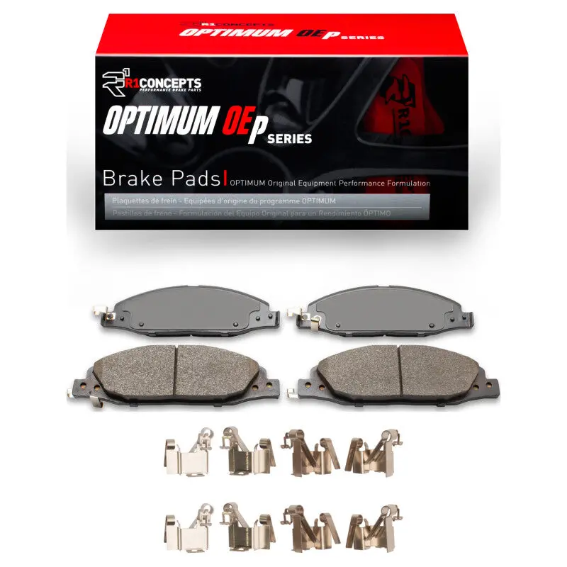 R1 24-25 Ford Mustang Front Optimum Oe Pads & Hardware Kit 1