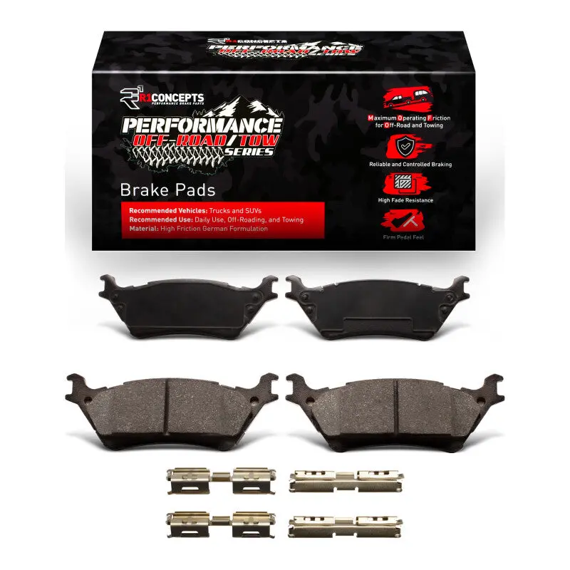 R1 2012-2020 Ford F-150 Rwd Rear Performance Off-Road/Tow Brake Pads & Hardware Kit 1