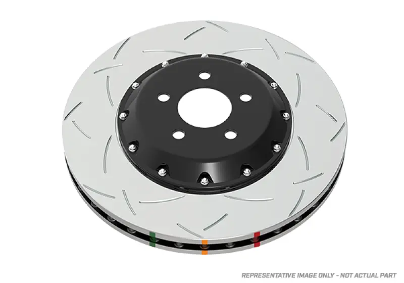 Dba 93-98 Toyota Supra Base Front 5000 Series Slotted Rotor W/Black Hat 1